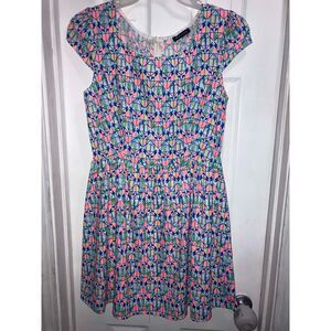 Large Jella Couture Abstract Neon Dress